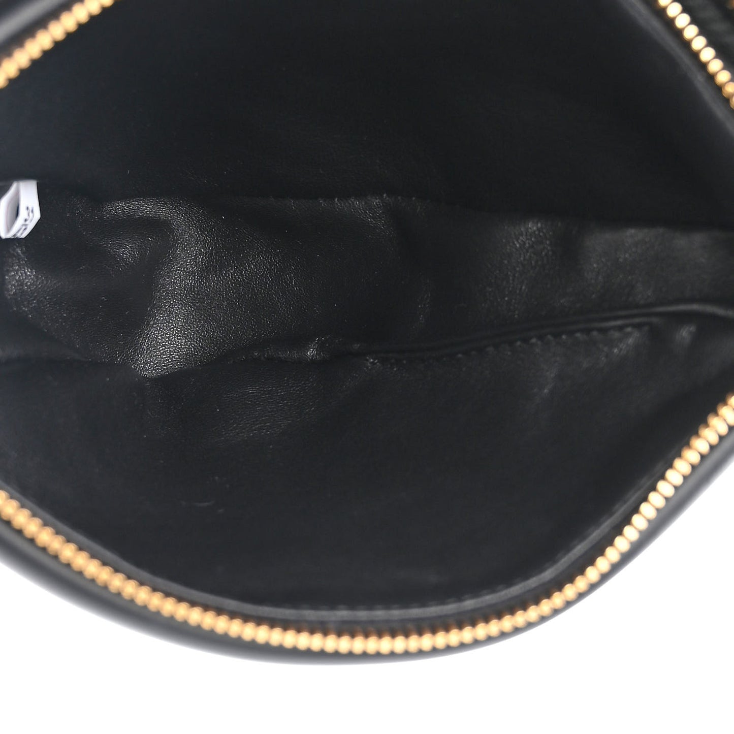Jacquard Calfskin Triangolo Symbole Embroidered Mini Triangle Double Bag Black Corda