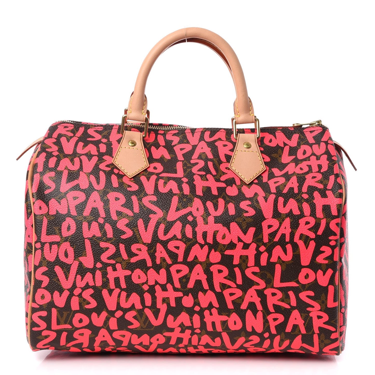 Monogram Graffiti Speedy 30 Fuchsia