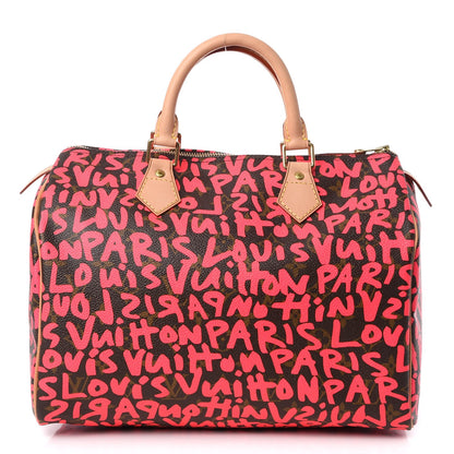 Louis Vuitton Monogram Graffiti Speedy 30 Fuchsia 1 of 7