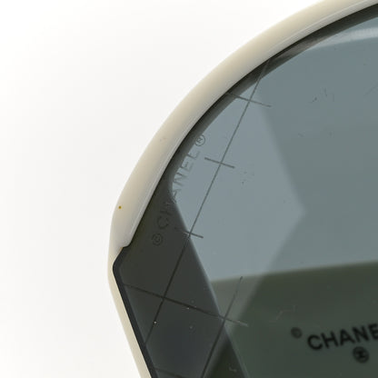 Chanel Acetate Shield Sunglasses 71476-A White 8 of 10