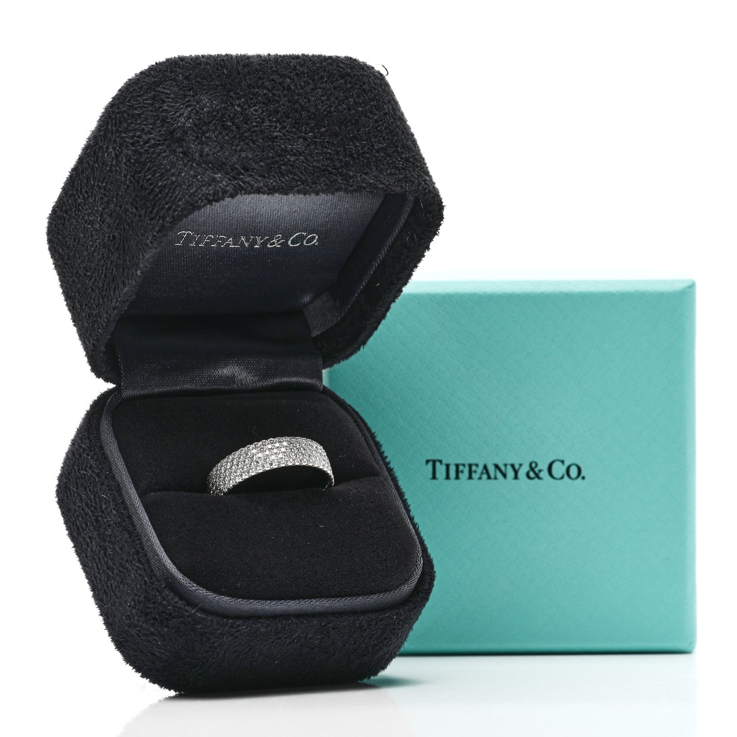 Tiffany 18K White Gold Diamond Metro Five-Row Ring 53 6.5 5 of 5