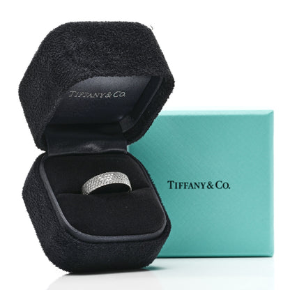 Tiffany 18K White Gold Diamond Metro Five-Row Ring 53 6.5 5 of 5