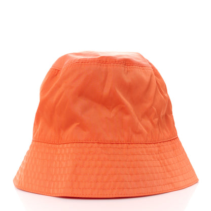 Prada Re-Nylon Metal Triangle Logo Womens Bucket Hat XL Orange 6 of 8