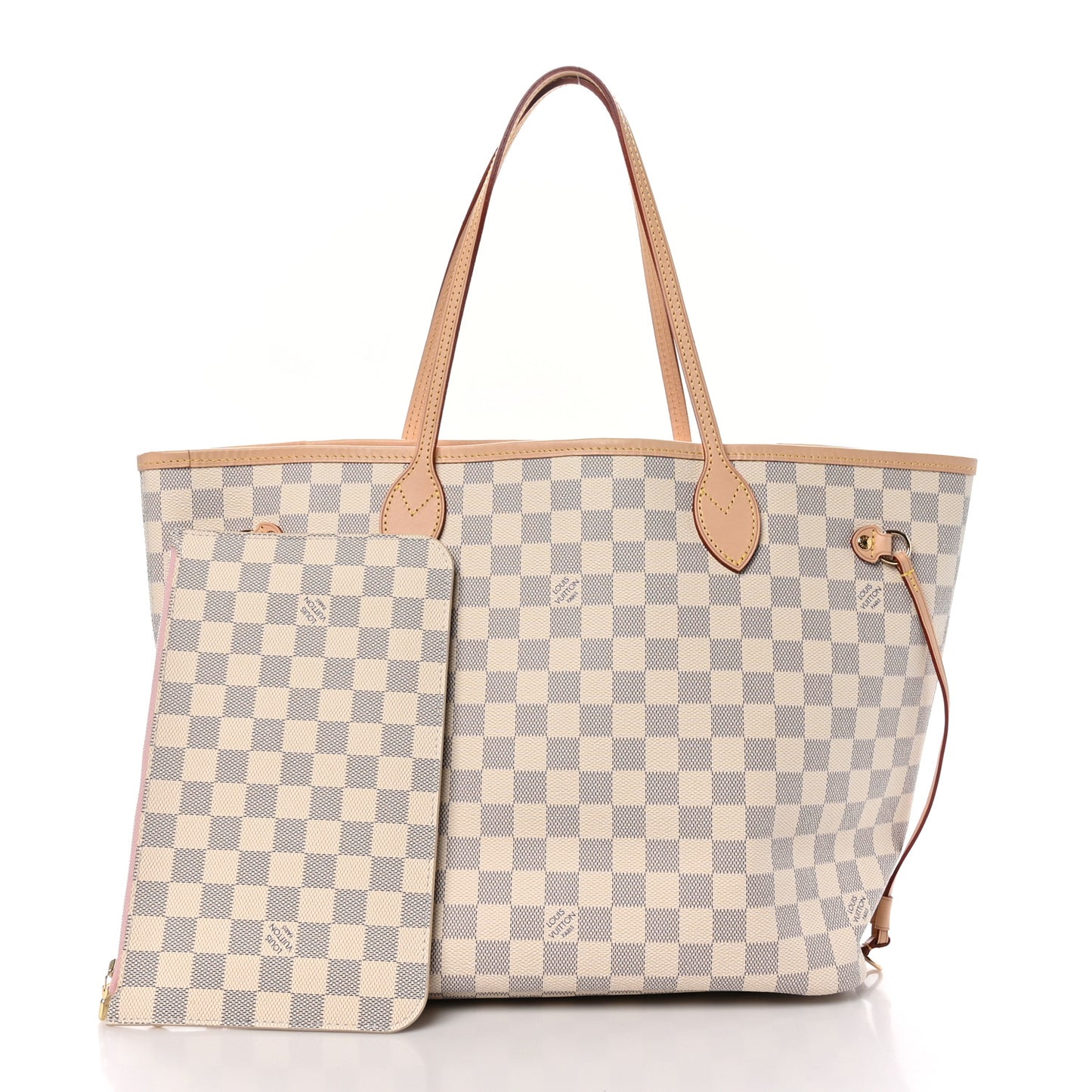 Damier Azur Neo Neverfull MM Rose Ballerine