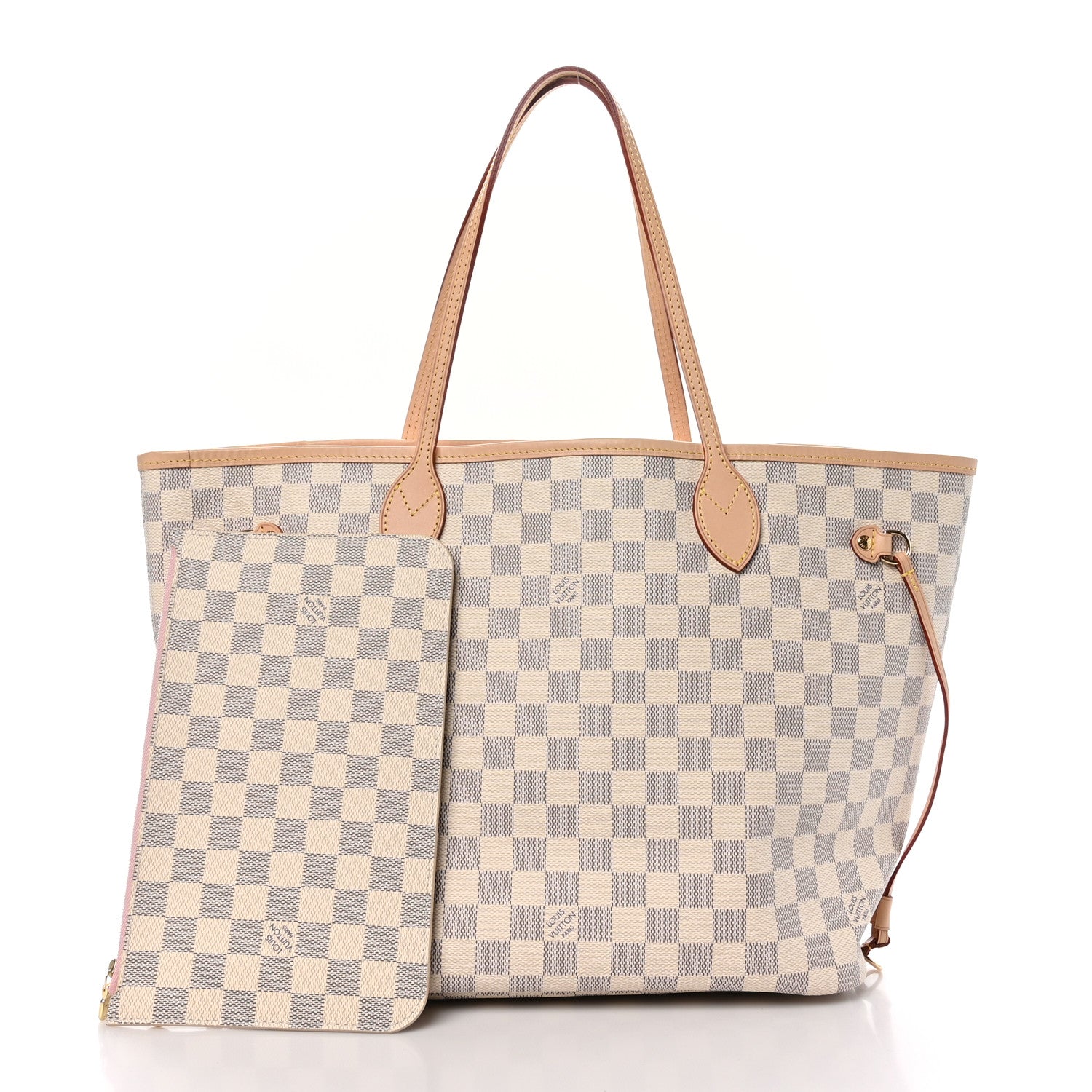 Louis Vuitton Damier Azur Neo Neverfull MM Rose Ballerine 3 of 10