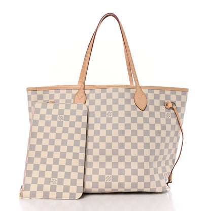 Louis Vuitton Damier Azur Neo Neverfull MM Rose Ballerine 3 of 10