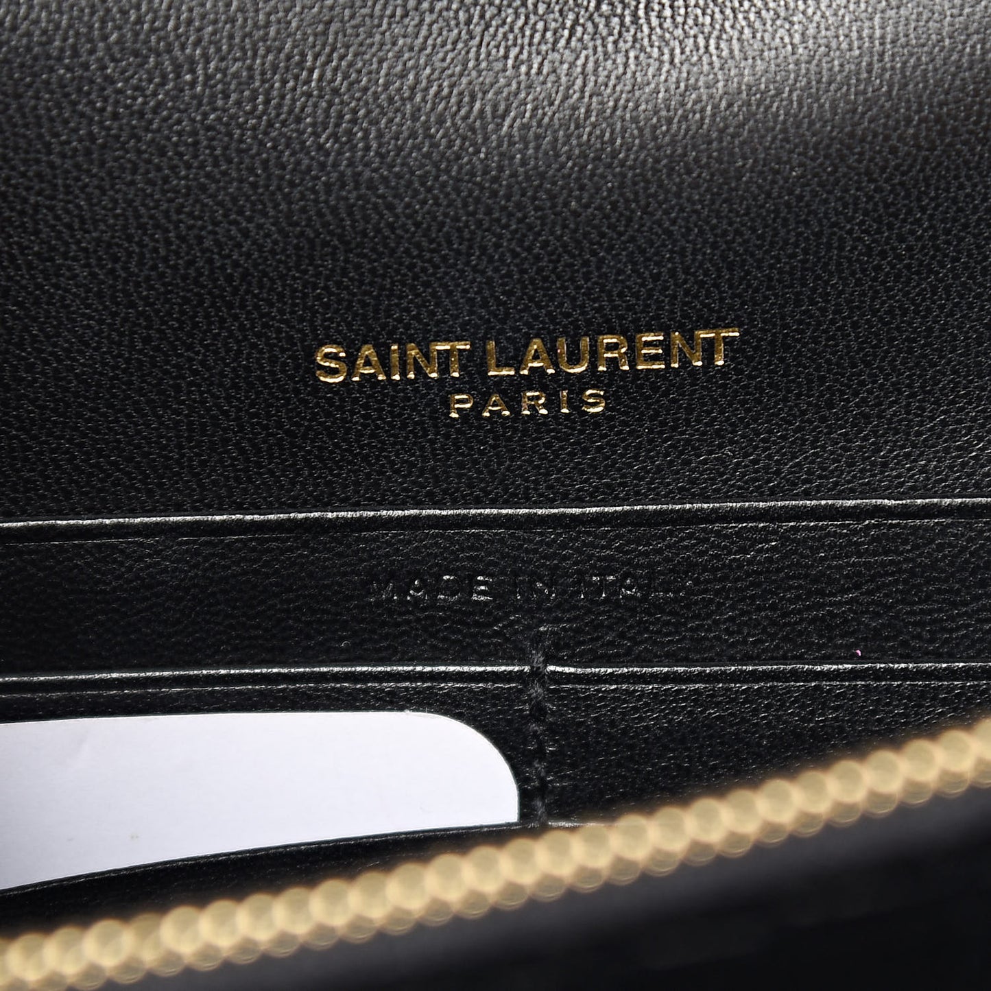 Velvet Embroidered Bamboo Monogram Kate Chain Wallet Black