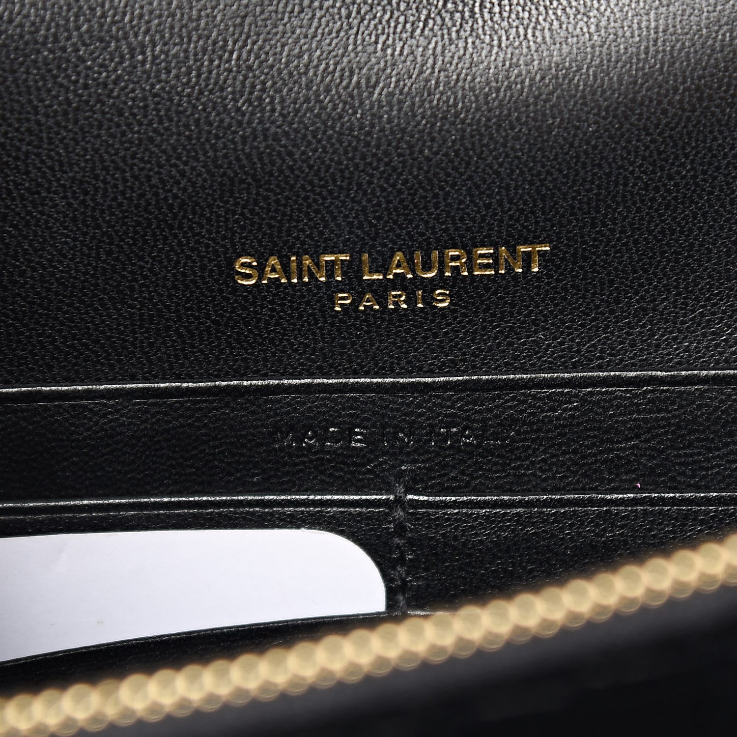 Saint Laurent Velvet Embroidered Bamboo Monogram Kate Chain Wallet Black 6 of 16