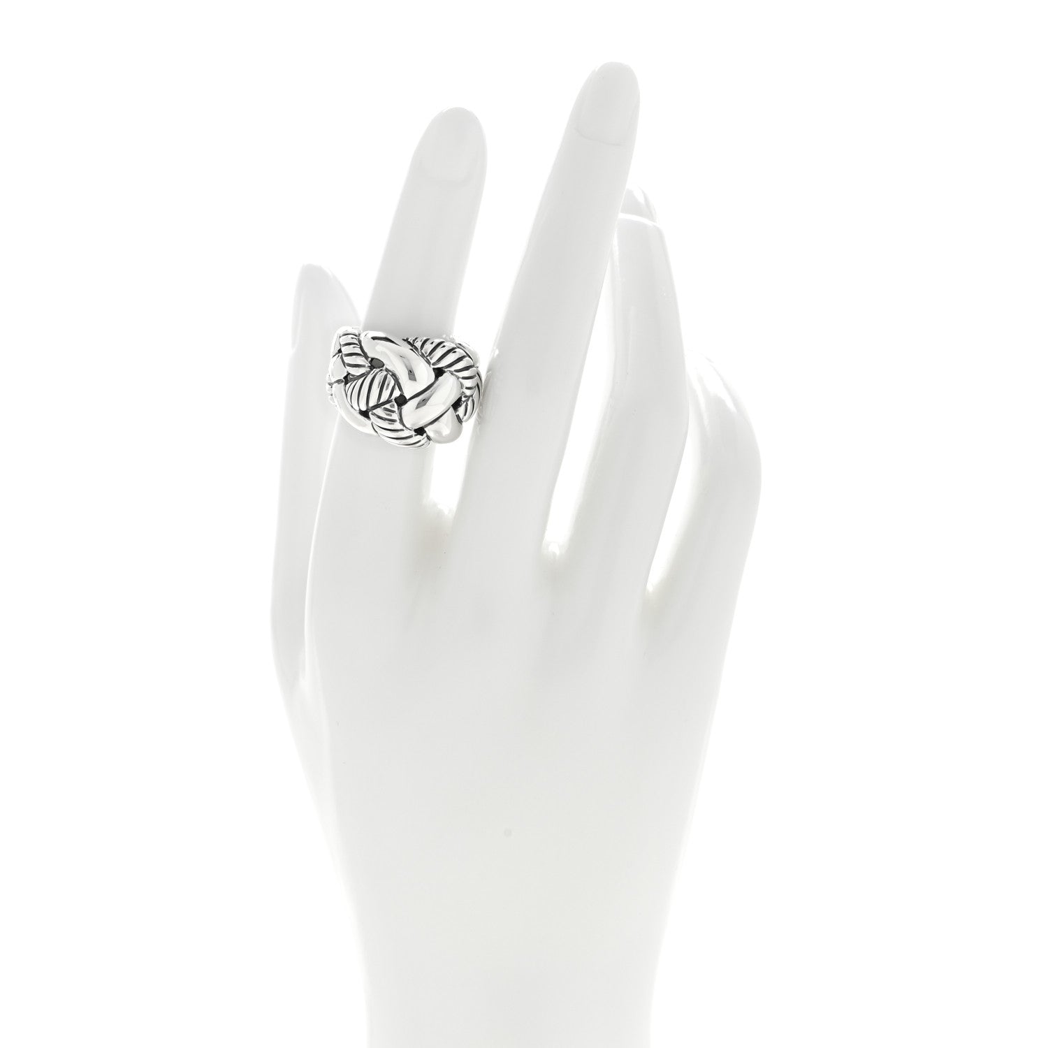 David Yurman Sterling Silver Belmont Curb Chain Ring 51 5.75 2 of 4