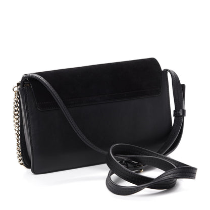 Chloe Suede Calfskin Small Faye Shoulder Bag Black 3 of 10