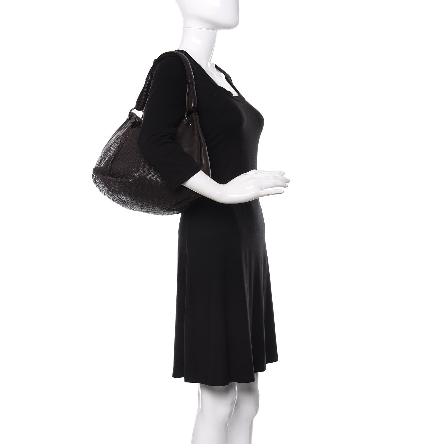 Bottega Veneta Nappa Intrecciato Aquilone Fortune Cookie Hobo Ebano 2 of 16