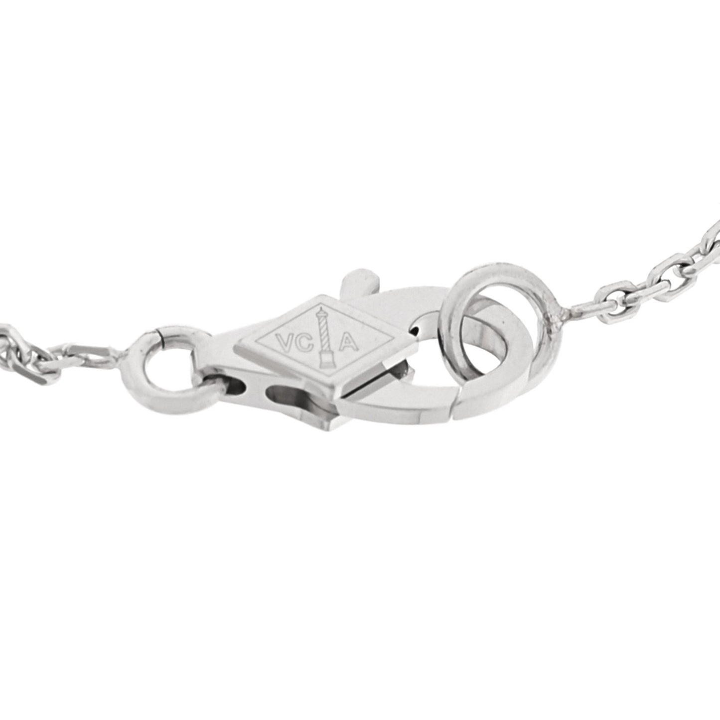18K White Gold Diamond Sweet Alhambra Bracelet