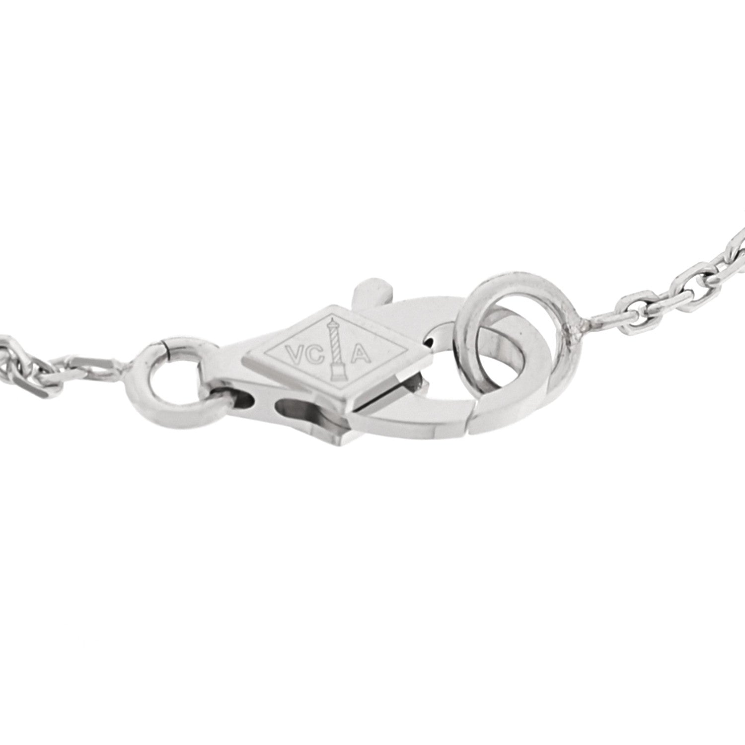 Van Cleef & Arpels 18K White Gold Diamond Sweet Alhambra Bracelet 3 of 5