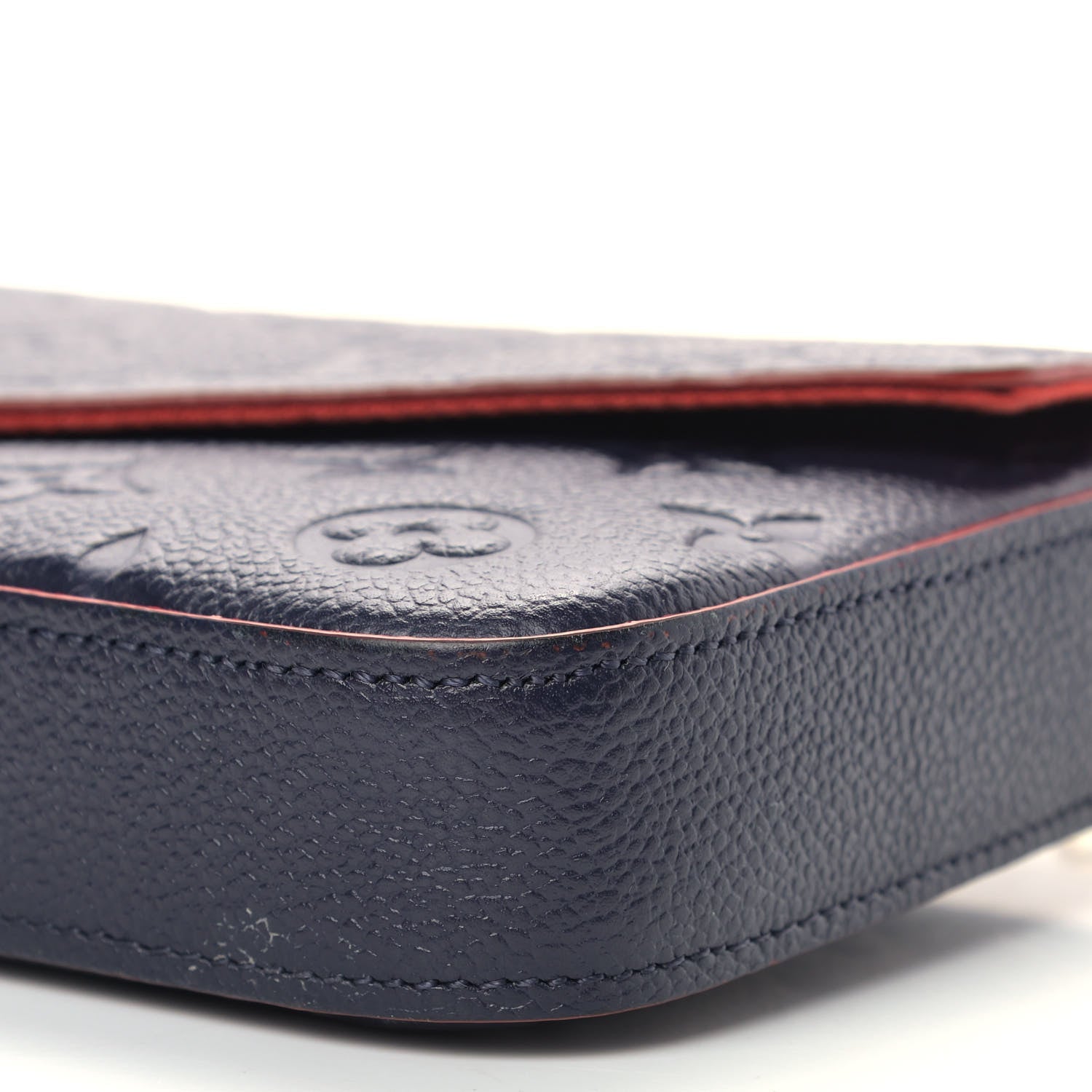 Louis Vuitton Empreinte Pochette Felicie Chain Wallet Marine Rouge 12 of 14