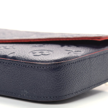 Louis Vuitton Empreinte Pochette Felicie Chain Wallet Marine Rouge 12 of 14