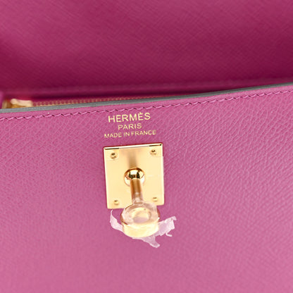 Hermes Epsom Kelly Sellier 25 Rose Pourpre 6 of 11