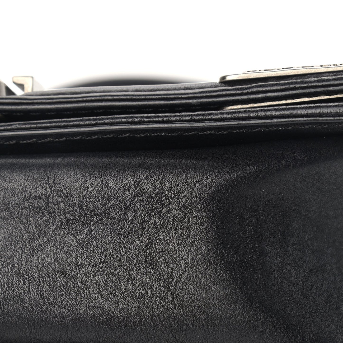 Calfskin Quilted Metal Embellished Paris Dallas Medium Boy Flap Black