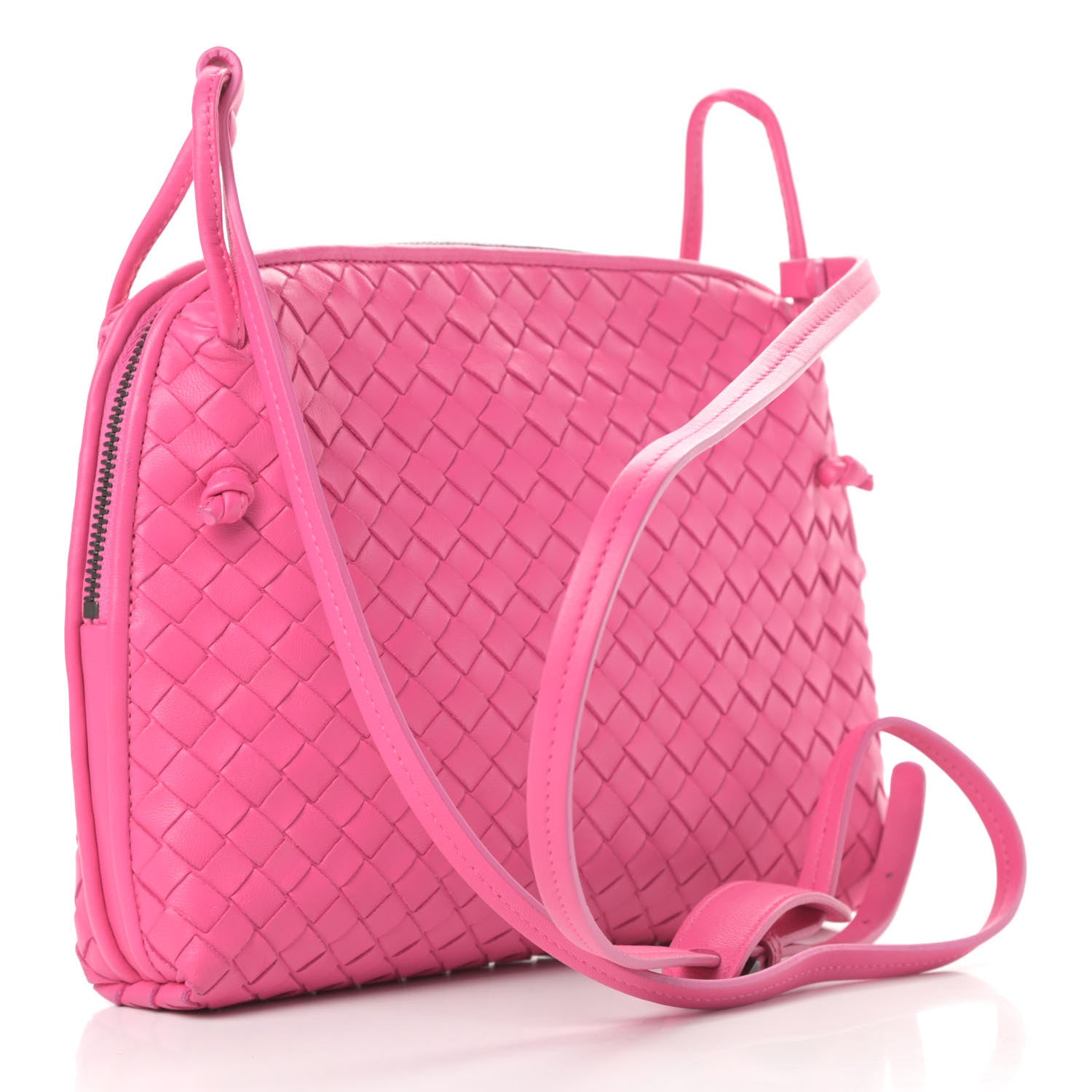 Bottega Veneta Nappa Intrecciato Nodini Bag Shock Pink 4 of 12