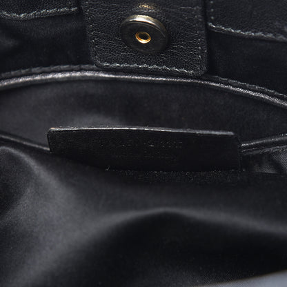 Saint Laurent Calfskin Saharienne Shoulder Bag Black 7 of 15