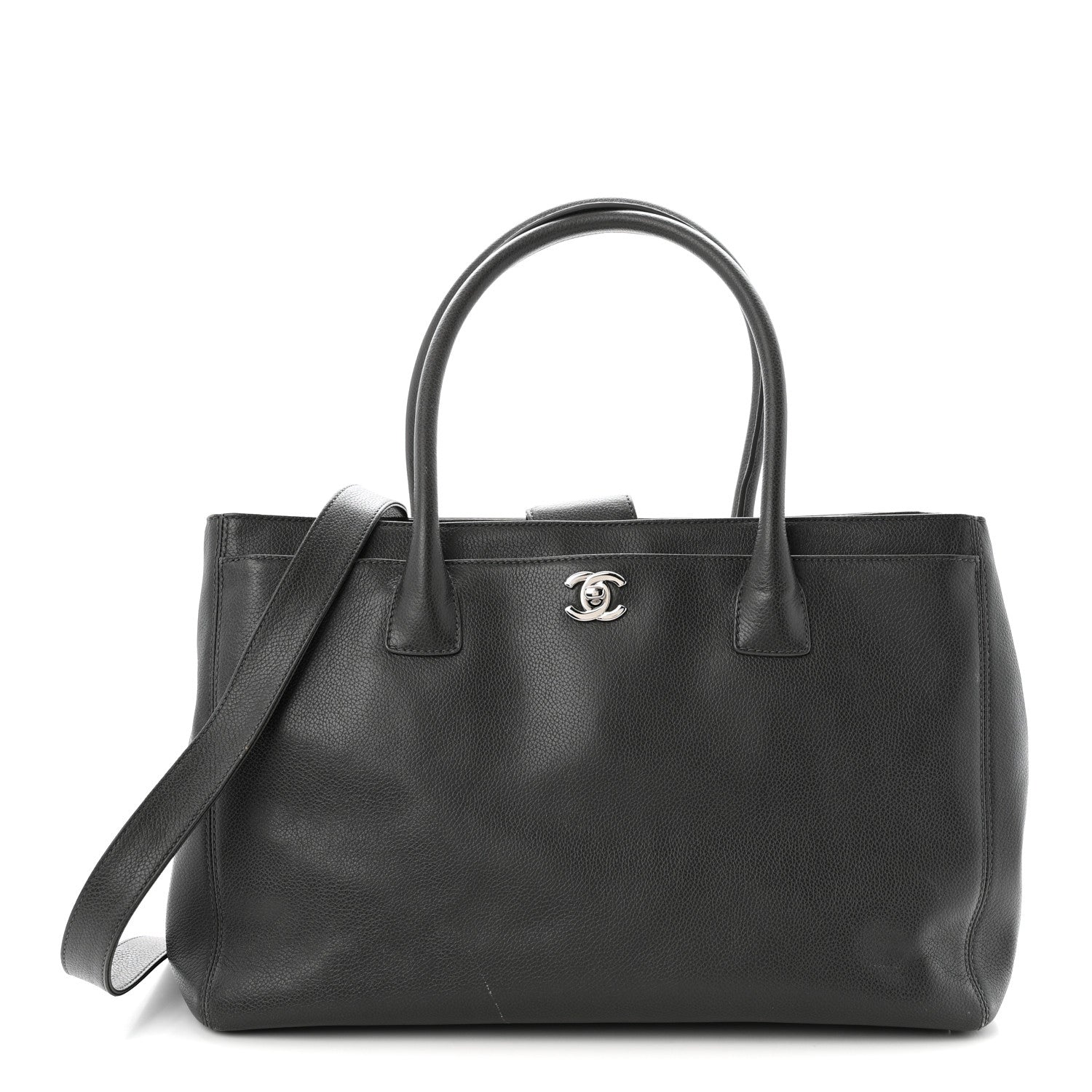 Chanel Calfskin Cerf Executive Shopper Tote Grey 1 of 15