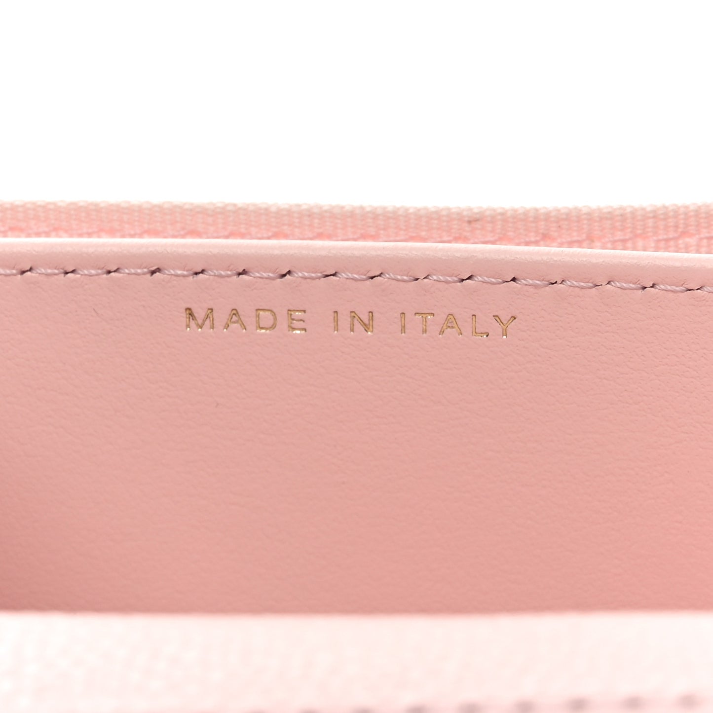 Caviar Quilted Flap Card Holder On Chain Pink