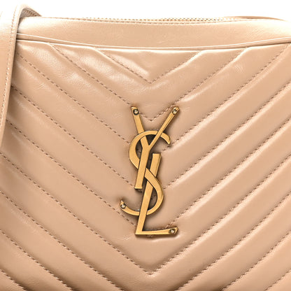 Saint Laurent Calfskin Matelasse Monogram Lou Camera Bag Dark Beige 8 of 12