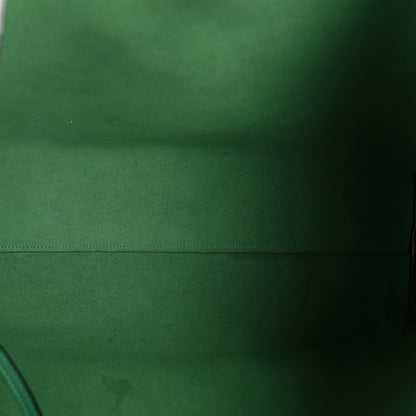 Saint Laurent Calfskin Large Shopping Tote Emerald Green 6 of 13
