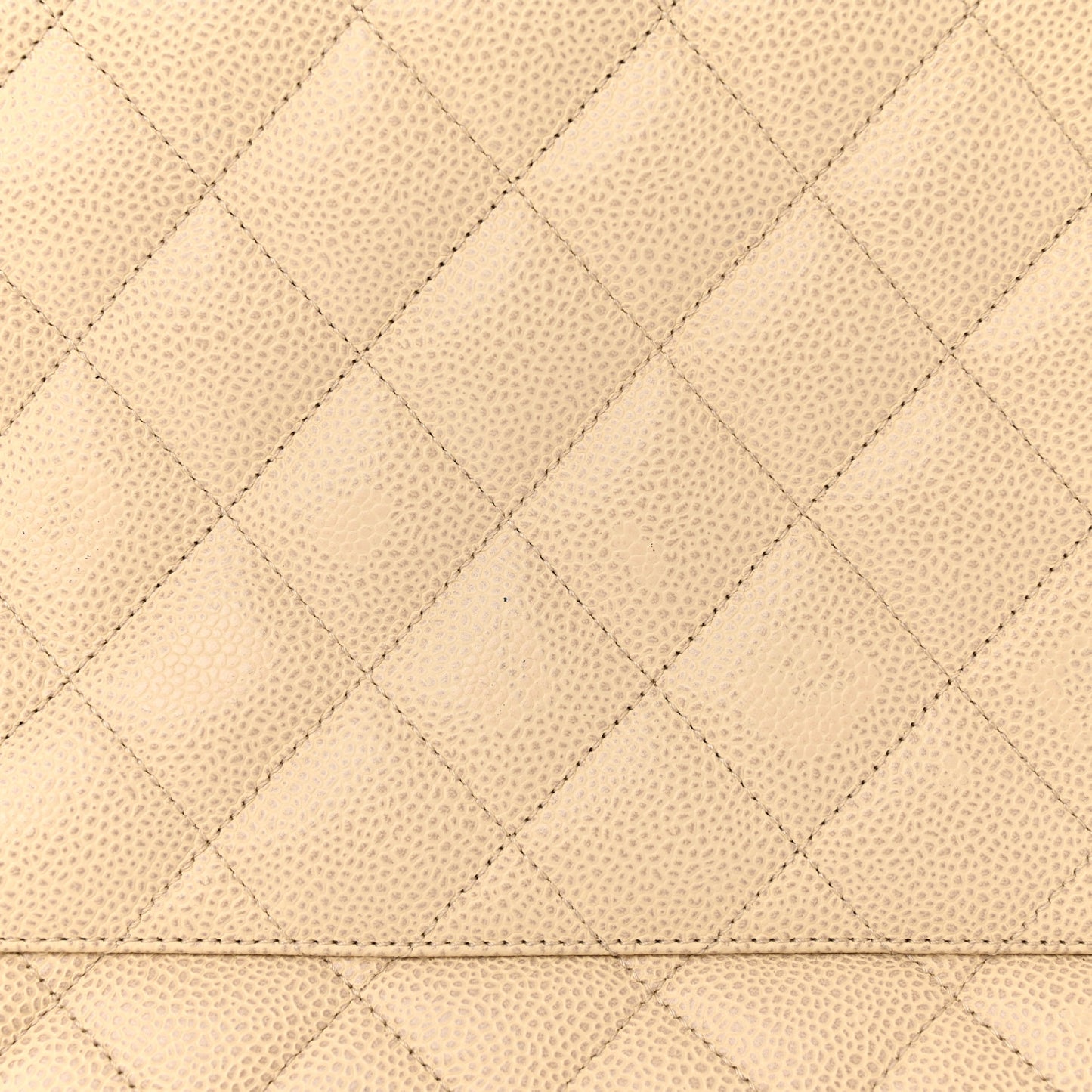 Caviar Quilted Medallion Tote Light Beige
