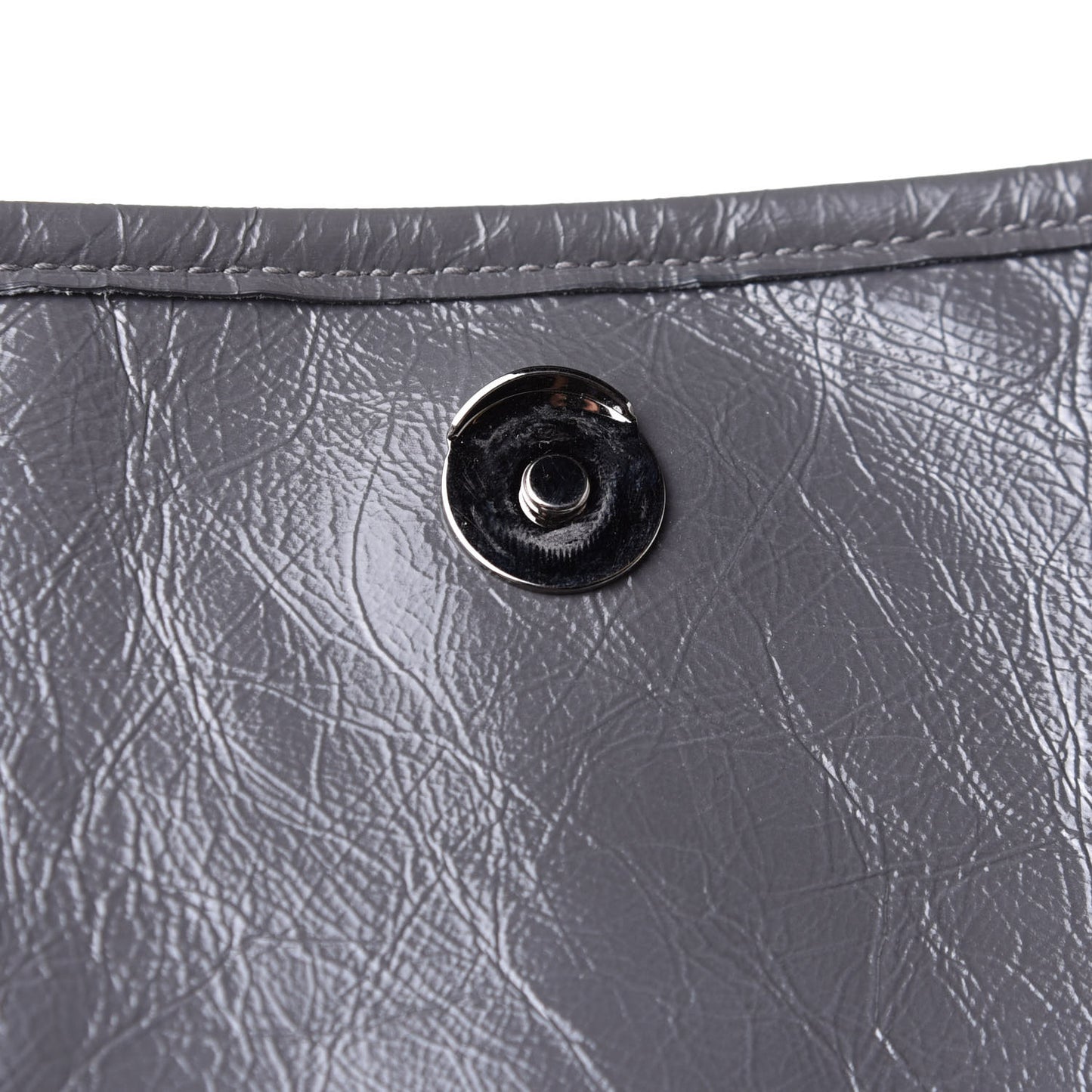Crinkled Calfskin Matelasse Monogram Medium Niki Chain Satchel Asphalt