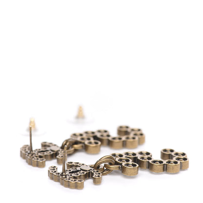 Chanel Metal Crystal City of Lights No 5 Drop Earrings Gold 3 of 5