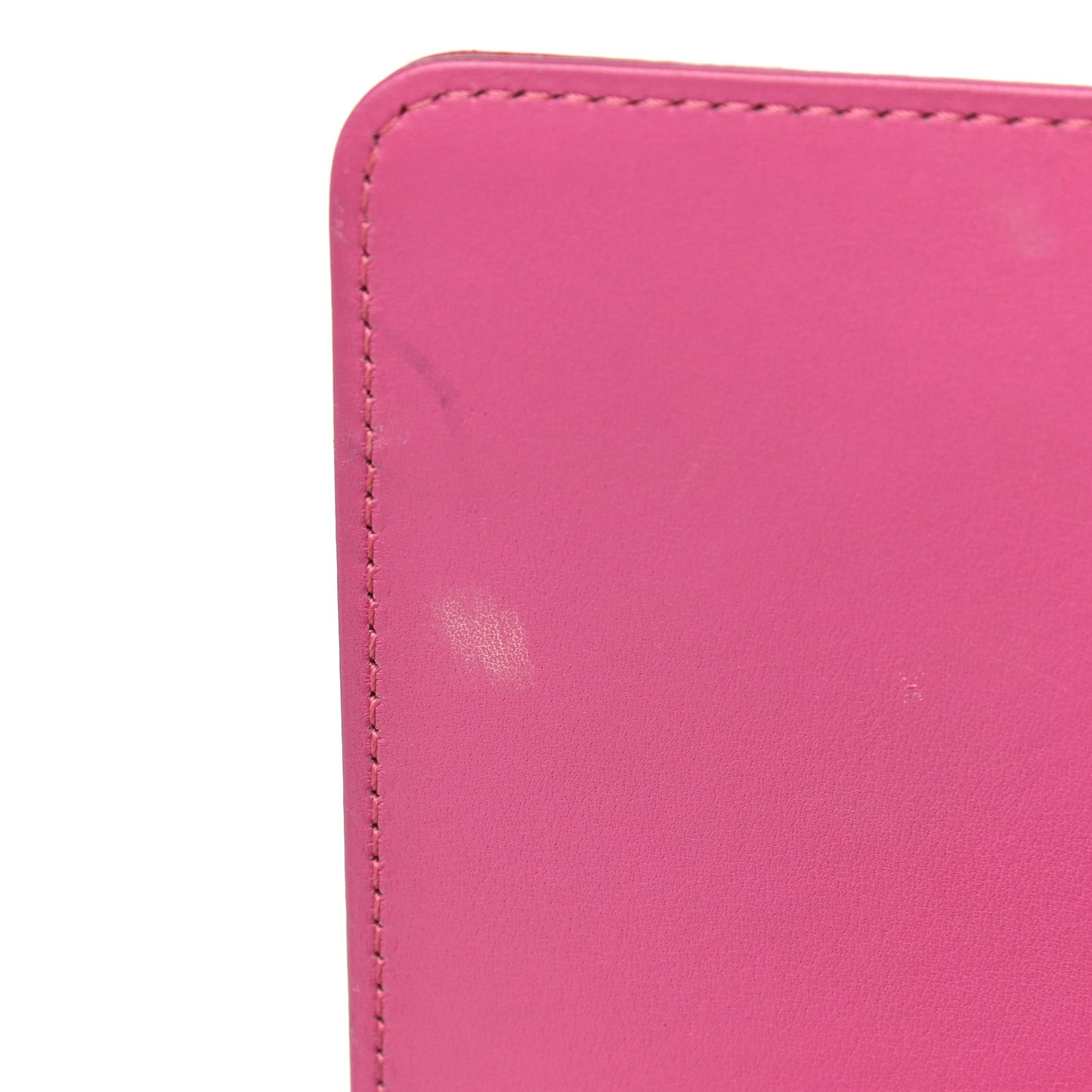 Distressed Patent Calfskin Quilted New Medium Boy Flap Pink