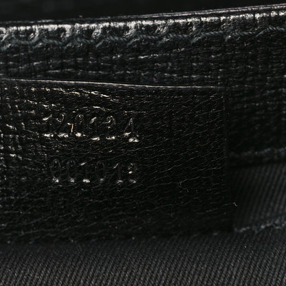 Gucci Textured Calfskin Horsebit Chain Clutch Black 6 of 8