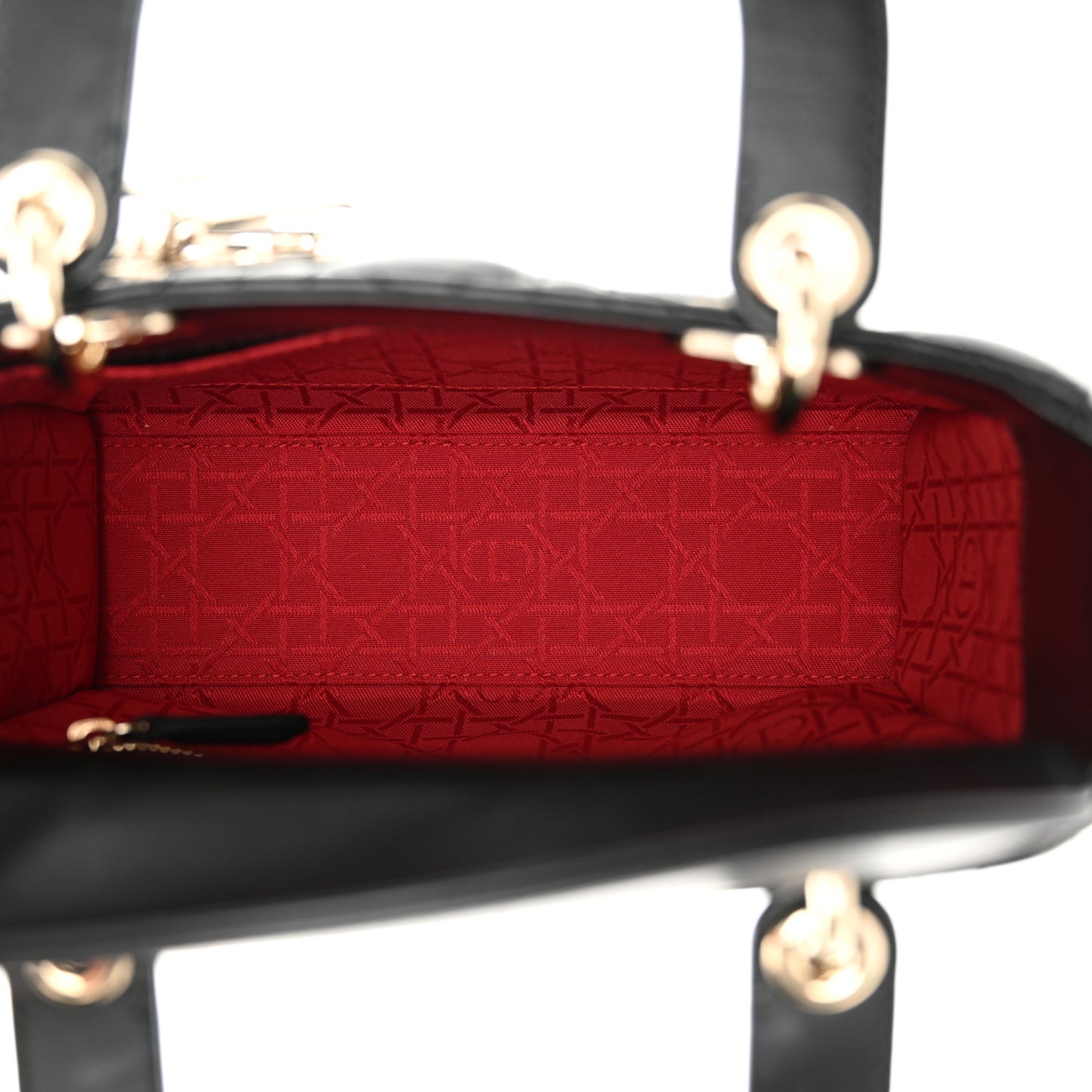 Lambskin Cannage Small Lucky Badges My Lady Dior Black