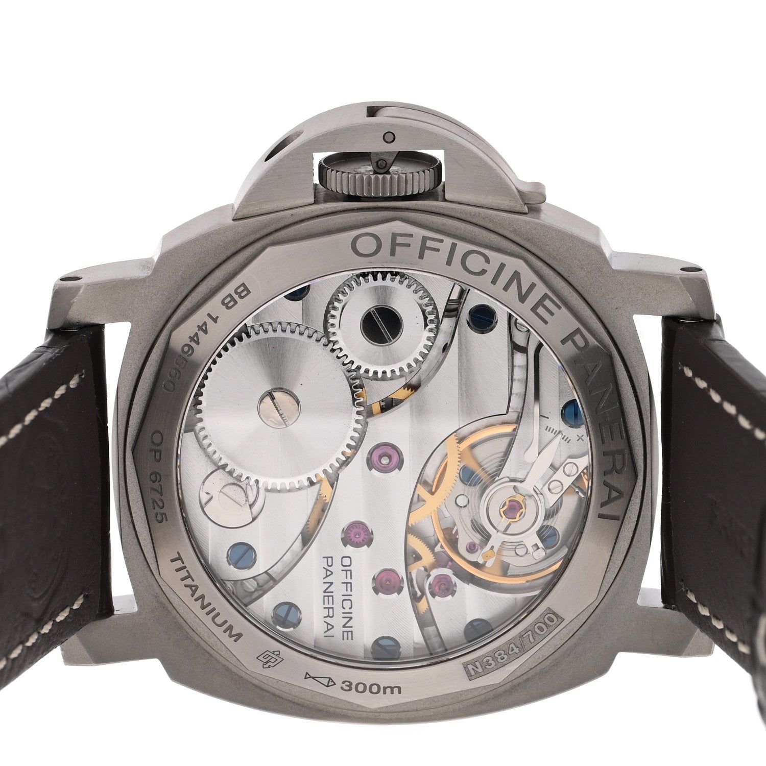 Panerai Titanium Alligator 44mm Luminor Base Manual Winding Watch Black PAM00176 4 of 4
