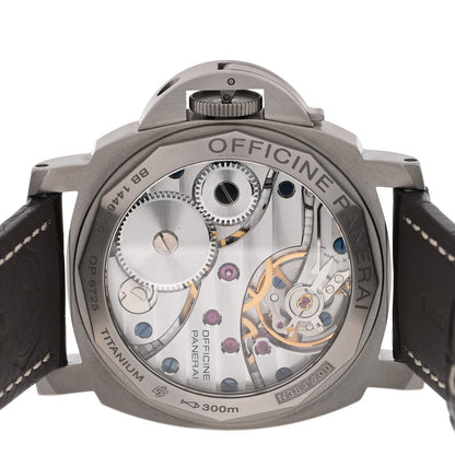 Panerai Titanium Alligator 44mm Luminor Base Manual Winding Watch Black PAM00176 4 of 4
