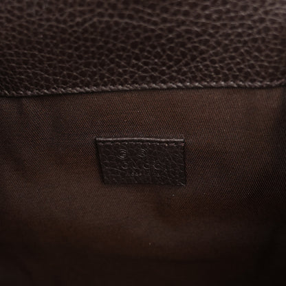 Gucci Monogram Dollar Calfskin O Drawstring Backpack Beige Ebony Testa di Moro Dark Chocolate 6 of 9