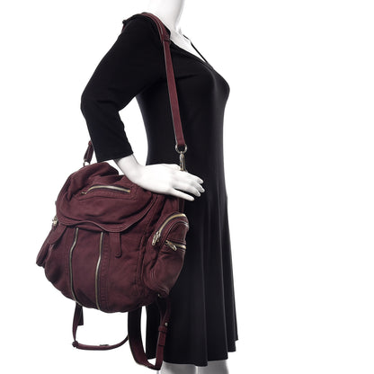 Alexander Wang Nubuck Marti Backpack Bag Burgundy 2 of 12