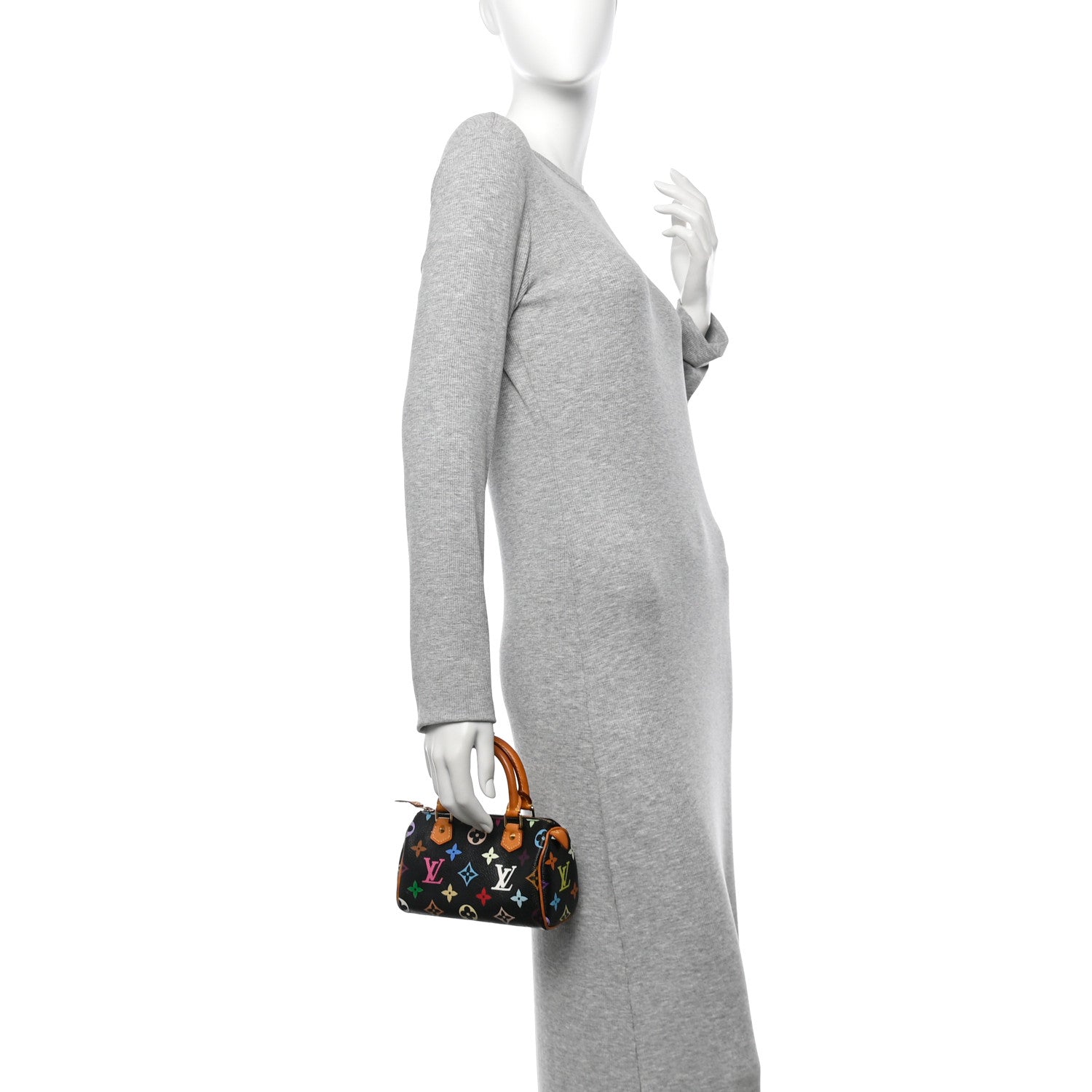 Louis Vuitton Monogram Multicolor Mini Sac HL Speedy Black 2 of 10