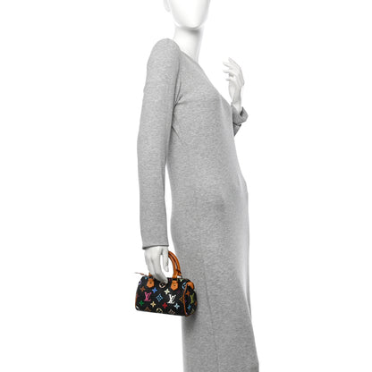 Louis Vuitton Monogram Multicolor Mini Sac HL Speedy Black 2 of 10
