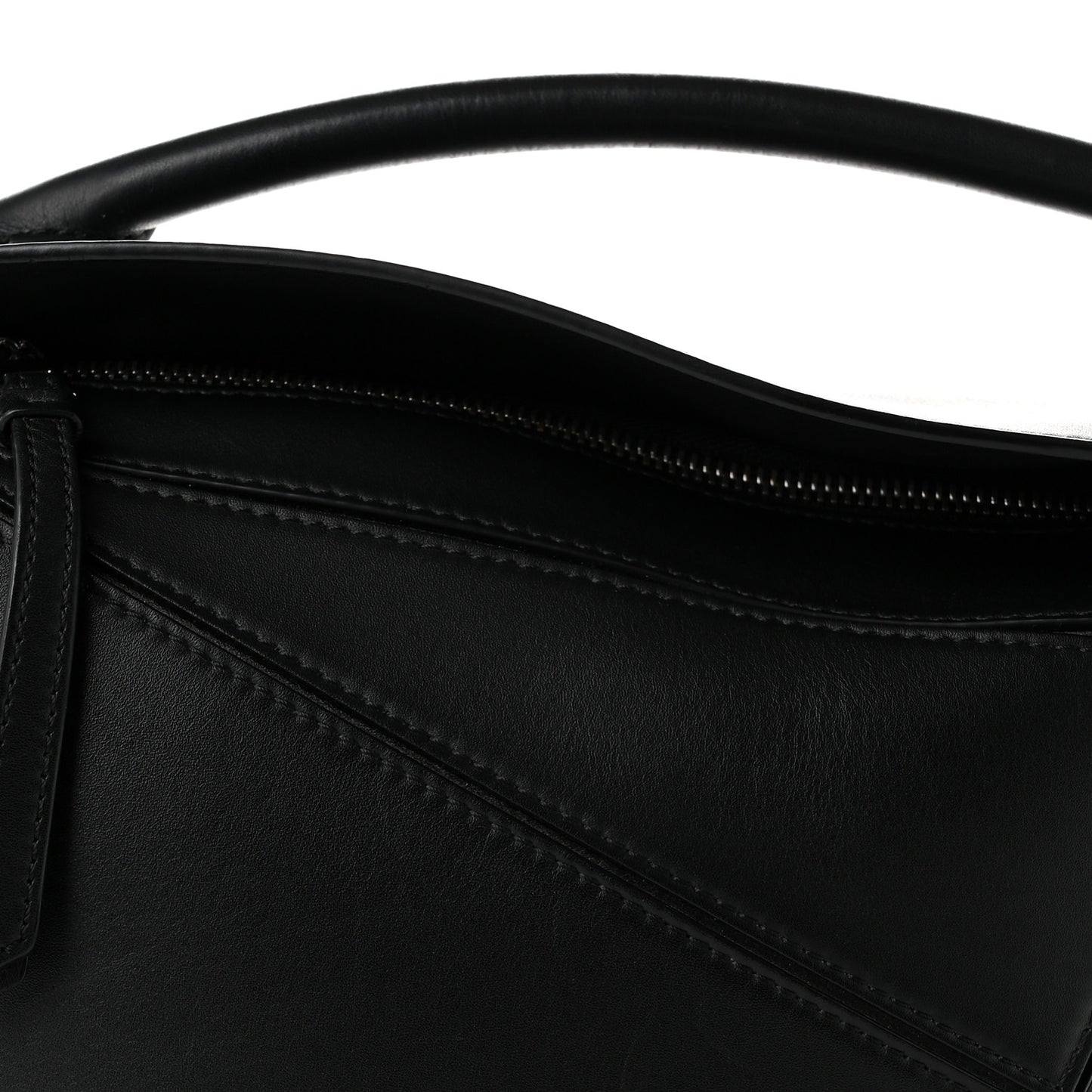 Calfskin Small Puzzle Bag Black