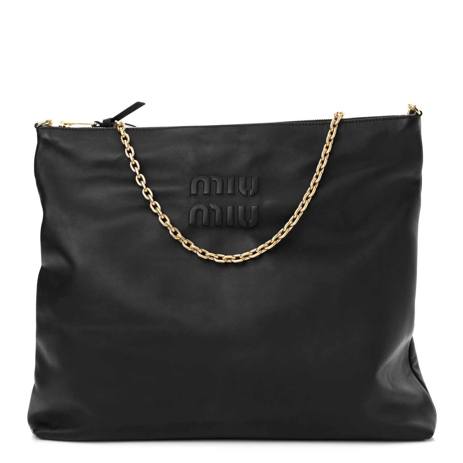 Miu Miu Soft Calf Softy Shoulder Bag Black 1 of 11
