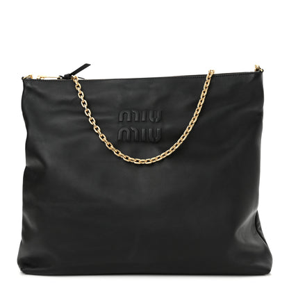Miu Miu Soft Calf Softy Shoulder Bag Black 1 of 11