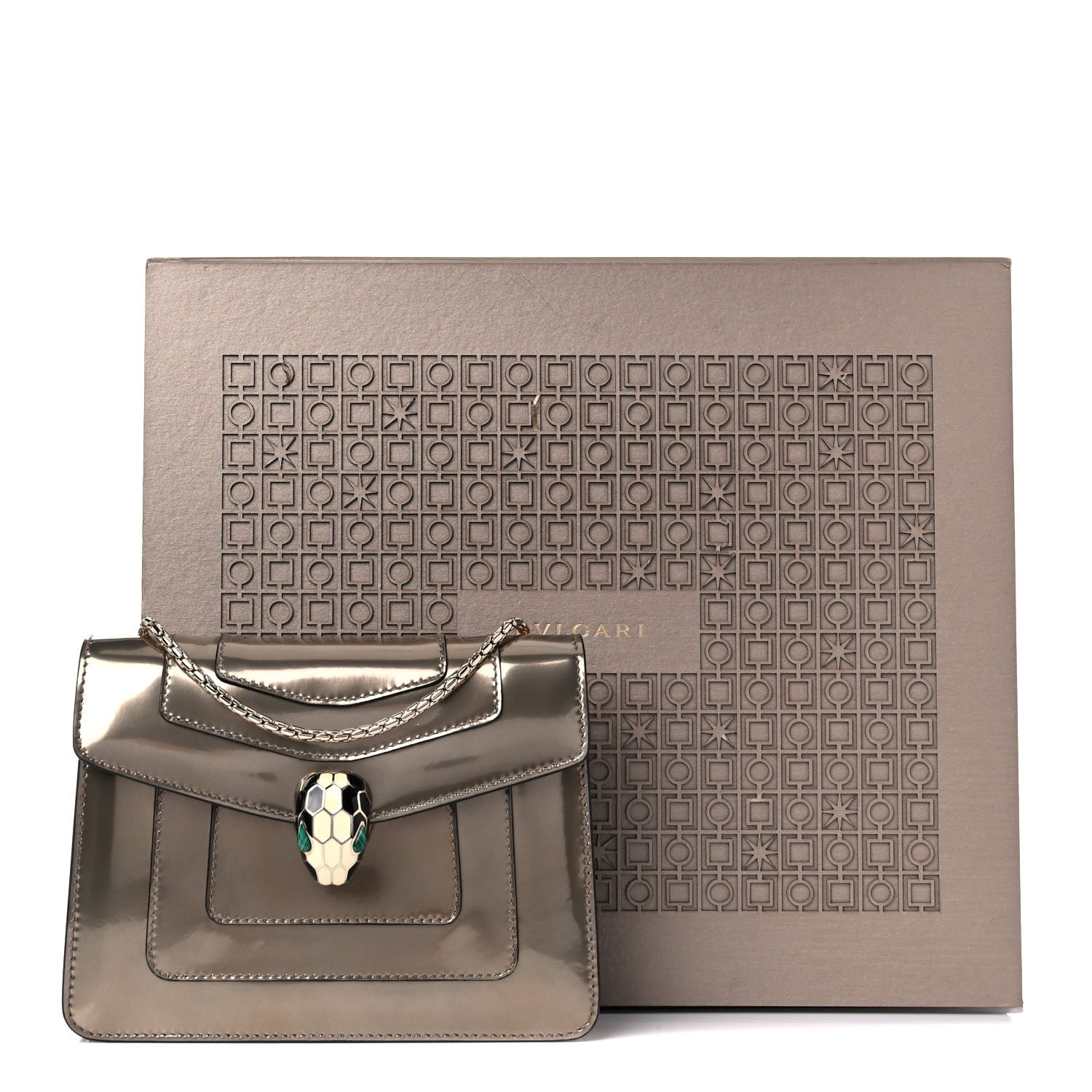 Bulgari Metallic Calfskin Serpenti Forever Crossbody Bag Bronze 12 of 12