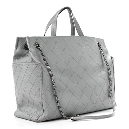 Chanel Grained Calfskin Small CC Pocket Tote Grey 3 of 18