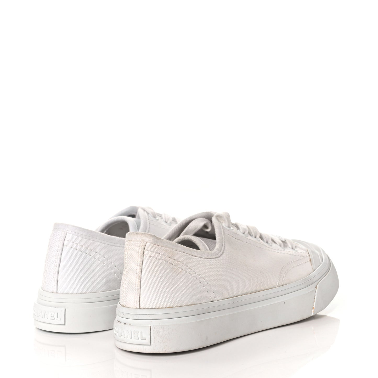 Fabric Low Top Sneakers 36 White