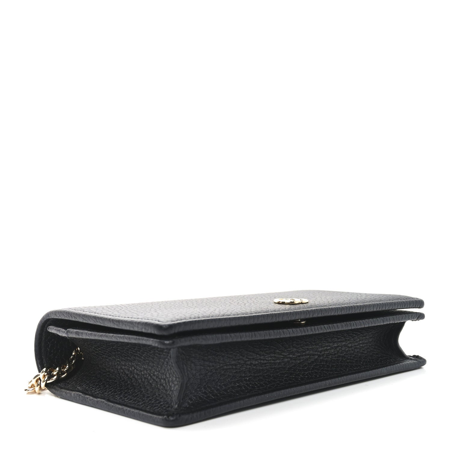 Gucci Calfskin Mini GG Marmont Chain Wallet Black 4 of 10