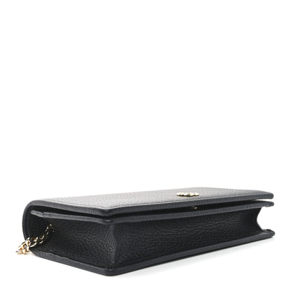 Gucci Calfskin Mini GG Marmont Chain Wallet Black 4 of 10
