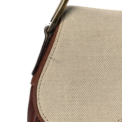 Christian Dior Canvas Calfskin Saddle Bag Beige 11 of 15