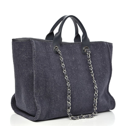 Chanel Lurex Boucle Medium Deauville Tote Grey 4 of 10