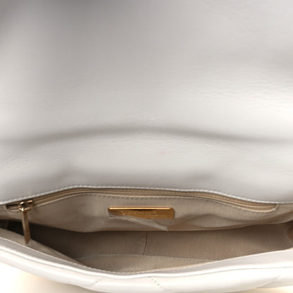 Chanel Goatskin Quilted Medium Chanel 19 Flap White 5 of 12